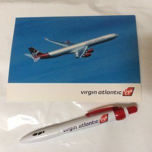 - 1 x Virgin Atlantic airlines writing pen & 4 x postcard stationery
